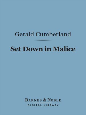 cover image of Set Down in Malice (Barnes & Noble Digital Library)